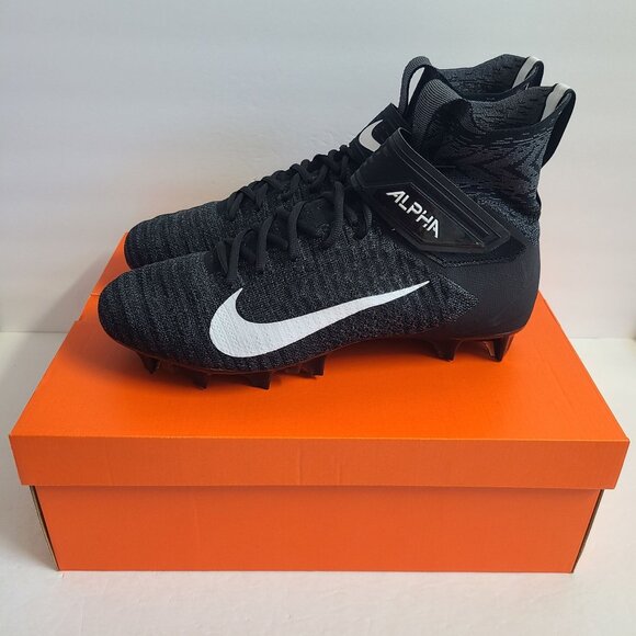 Nike Alpha Menace Elite 2 Flyknit Football Cleats BV3298-001 Size 13.5 Wide